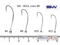 Крючки с напайкой SUNG WOON SW-9014, цвет бронза, уп.50 шт.